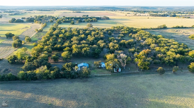 bird's eye view featuring a rural view