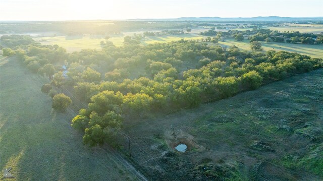 birds eye view of property featuring a rural view