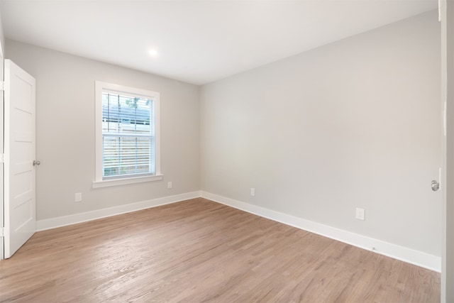 empty room featuring light hardwood / wood-style flooring