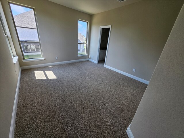 view of carpeted spare room