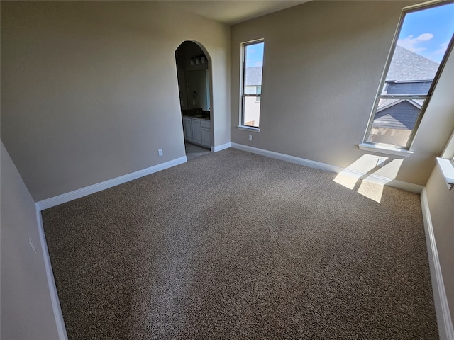 unfurnished room with carpet flooring and a healthy amount of sunlight