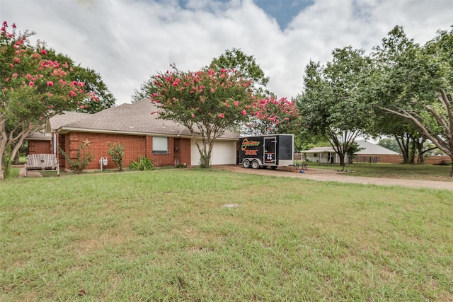 exterior space with a front lawn