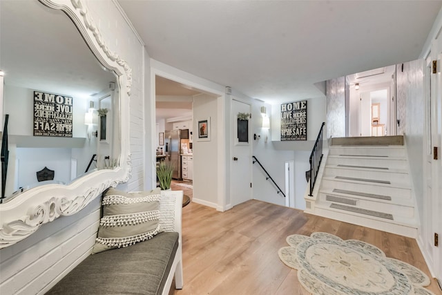 interior space featuring light wood-type flooring