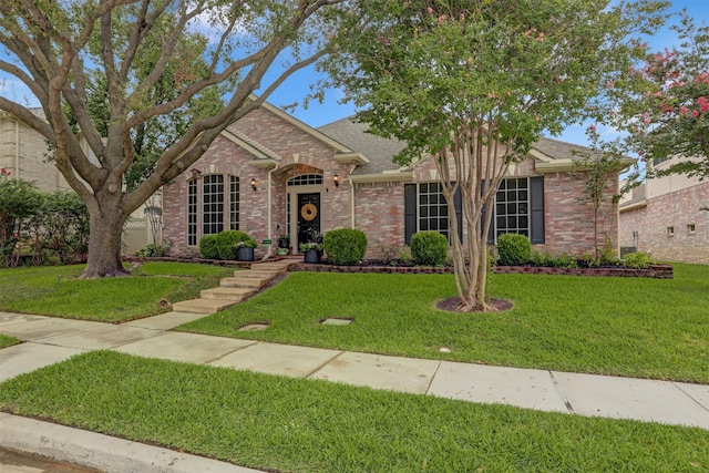 view of front of house with a front yard