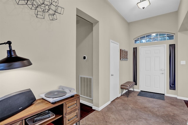 view of tiled foyer