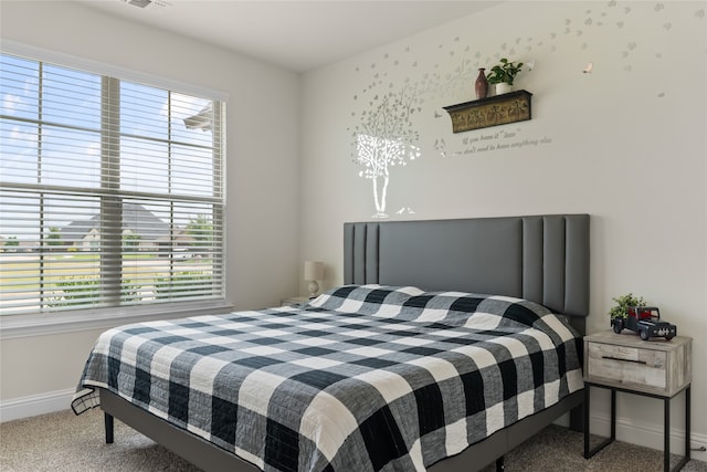 view of carpeted bedroom