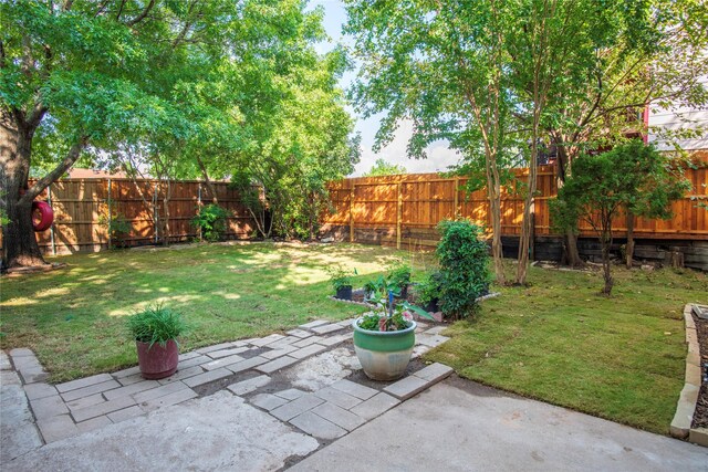 view of yard featuring a patio