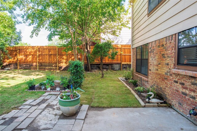 view of yard featuring a patio