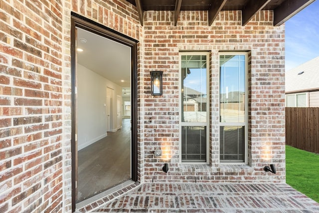 view of doorway to property