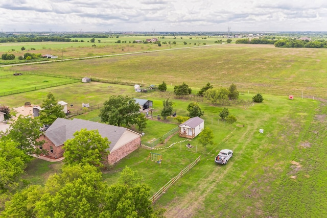 bird's eye view featuring a rural view