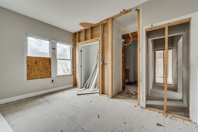 unfurnished bedroom with a closet