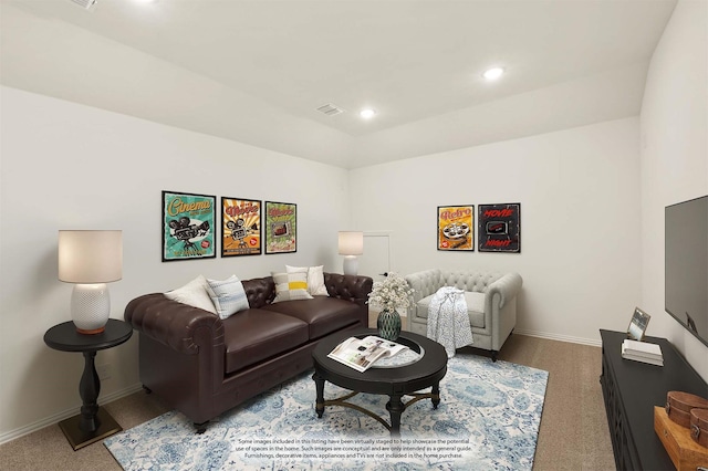 view of carpeted living room