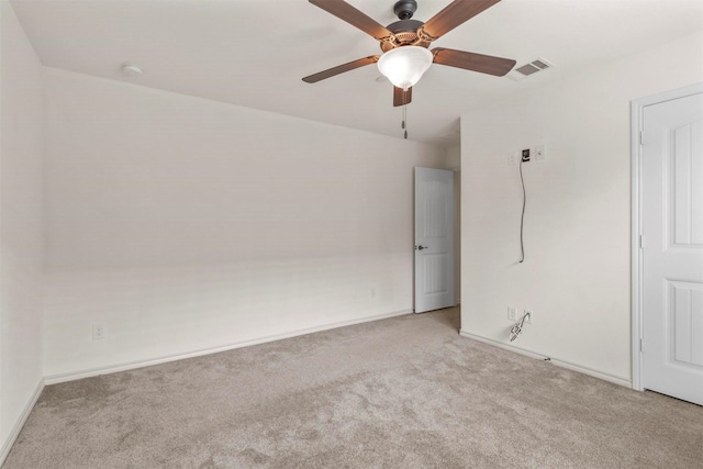 8604 Grassland Dr, Mckinney, TX 75070 - carpeted empty room featuring visible vents, baseboards, and a ceiling fan