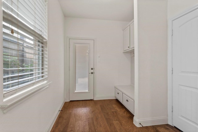 8604 Grassland Dr, Mckinney, TX 75070 - mudroom featuring dark wood finished floors and baseboards