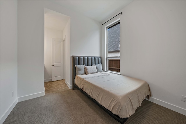 view of carpeted bedroom