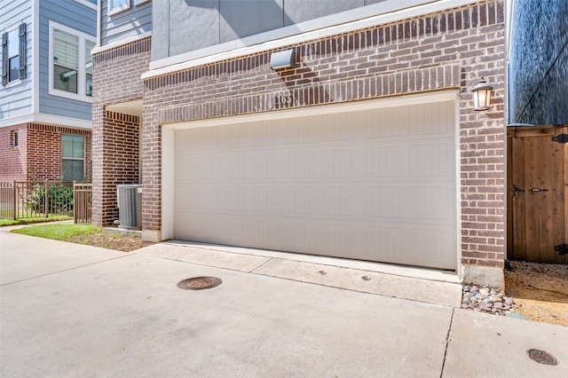 garage with central AC