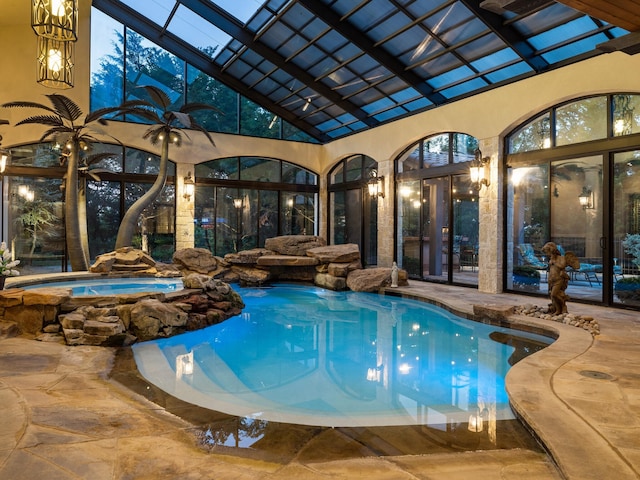 2115 Paradise Ranch Trl, Mckinney, TX 75071 - pool featuring a patio area and an in ground hot tub