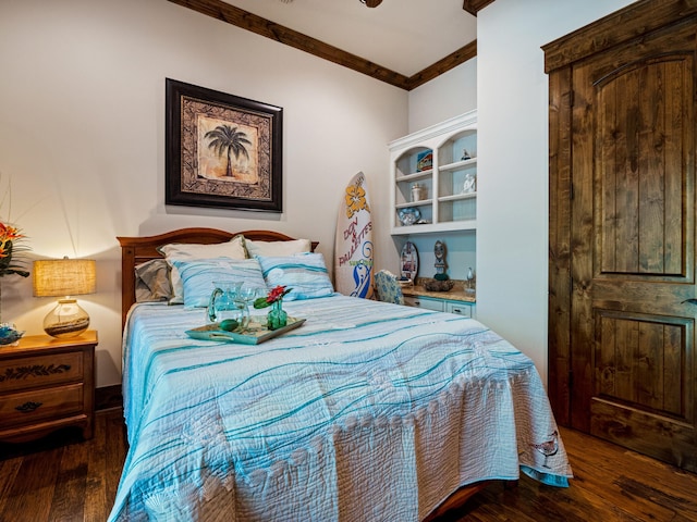 2115 Paradise Ranch Trl, Mckinney, TX 75071 - bedroom with wood finished floors and ornamental molding
