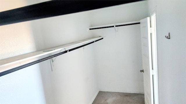 view of walk in closet