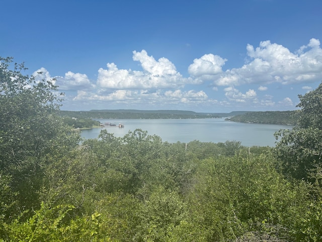 view of yard with a water view