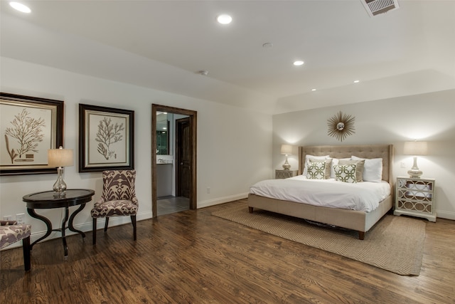 bedroom featuring hardwood / wood-style flooring