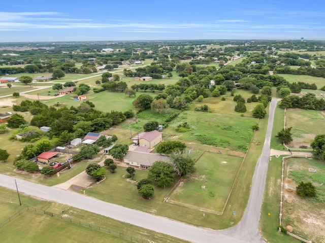 aerial view with a rural view