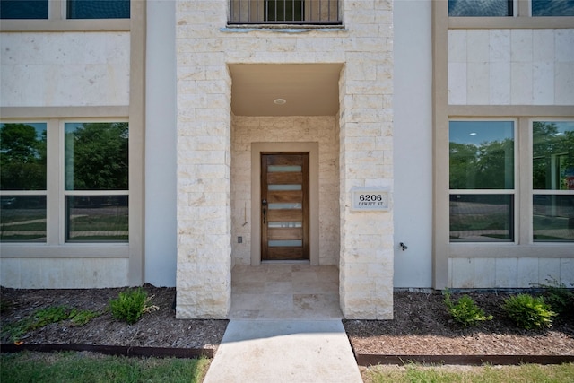 view of doorway to property