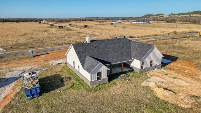 drone / aerial view featuring a rural view