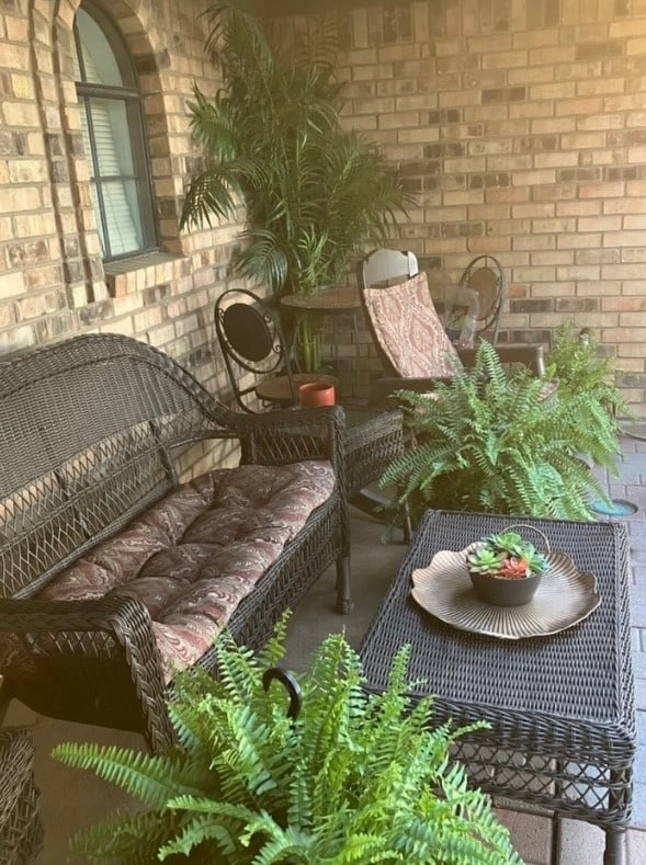 balcony with a patio