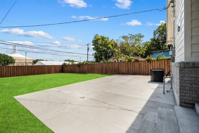 view of patio / terrace with central AC unit