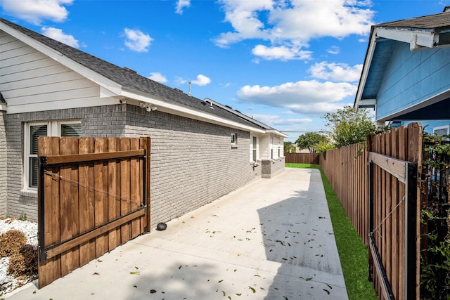 view of home's exterior featuring a patio