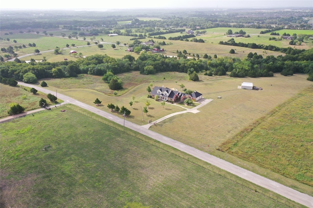 bird's eye view featuring a rural view