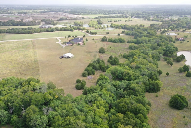 drone / aerial view with a rural view