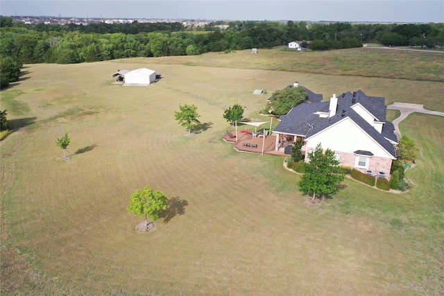 bird's eye view featuring a rural view