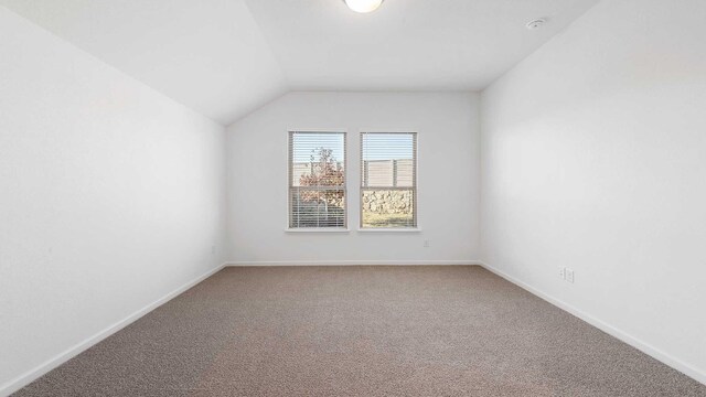 bonus room with carpet and lofted ceiling