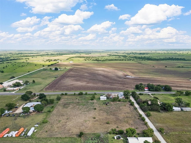 aerial view featuring a rural view