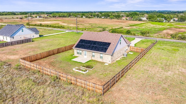 bird's eye view with a rural view