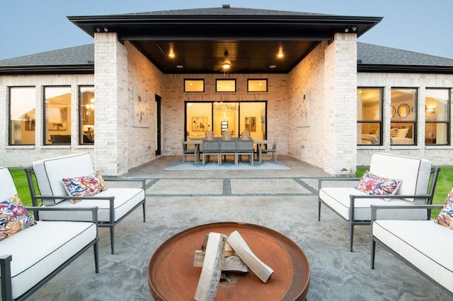 1417 Vermillion Dr, Prosper, TX 75078 - view of patio / terrace featuring an outdoor hangout area
