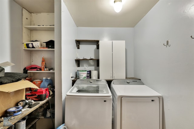 laundry area featuring separate washer and dryer