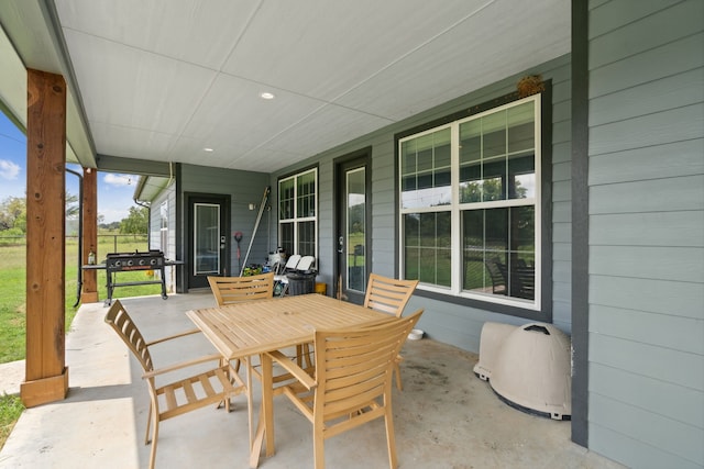 view of patio with a porch