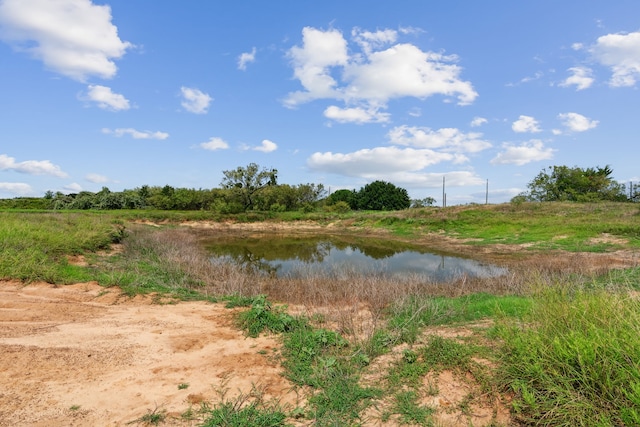 exterior space featuring a water view