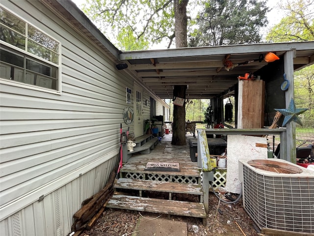 view of patio featuring cooling unit