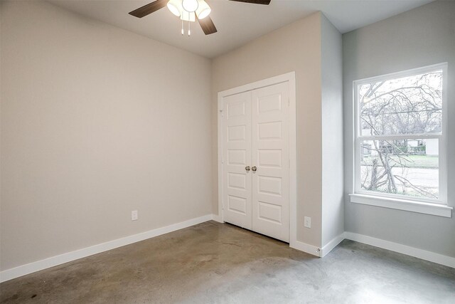 unfurnished bedroom featuring a closet