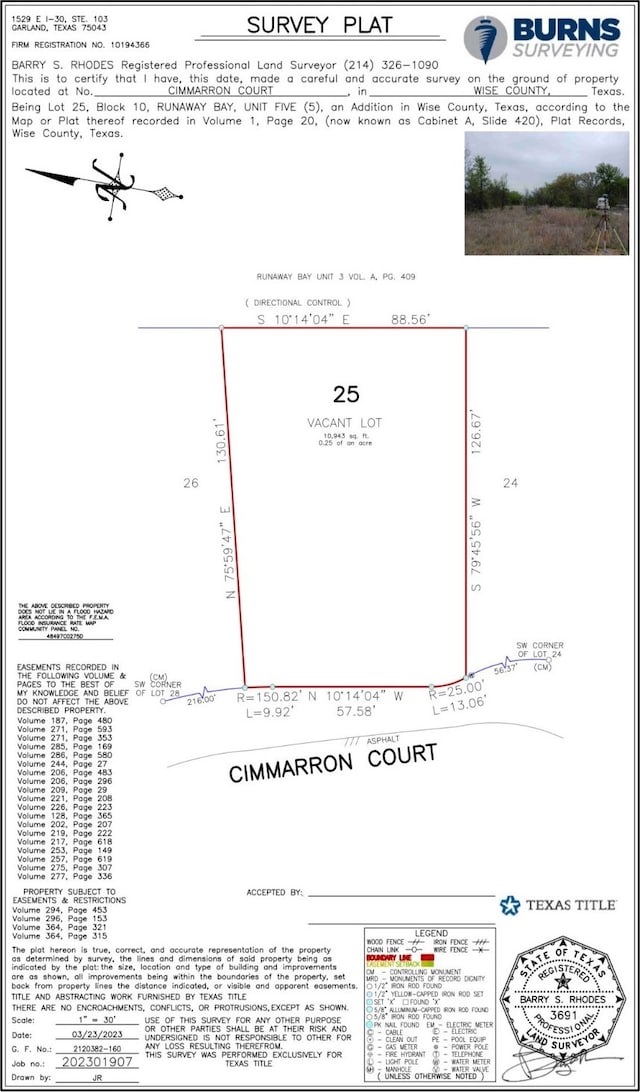 119 Cimarron Ct, Runaway Bay TX, 76426 land for sale