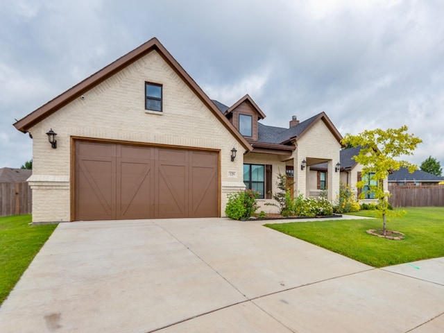 view of front of property featuring a front yard