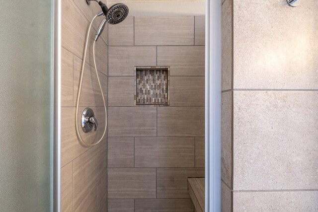 details with tiled shower