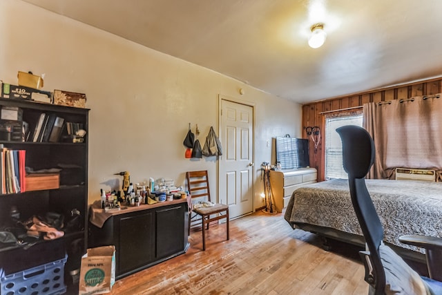 bedroom featuring light hardwood / wood-style floors