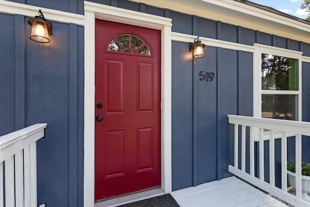 view of doorway to property