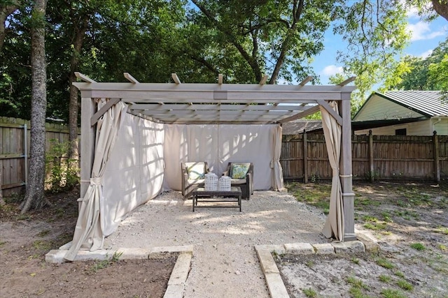 view of patio with a pergola