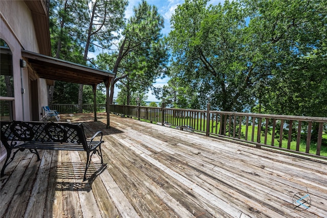 view of wooden deck